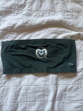 Athletic Dark Green Bandeau Top with Ram Crest